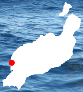 Standort: Lanzarote, Lago Verde, GrÃ¼ner See von Norden