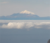 Blick vom Pico de las Nieves auf den Pico del Teide