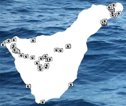 Übersicht Foto-Standorte Teneriffa