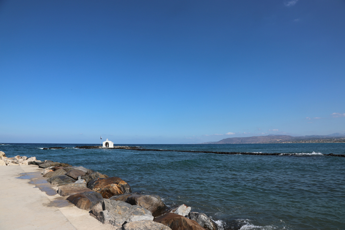 Kreta, Georgioupolis, St. Nikolaus-Kapelle, Blick von der Mole - mittelmeer-reise-und-meer.de