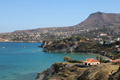 Blick von Kalyves, Keras Beach, Nisida Karga, Plaka, Kreta