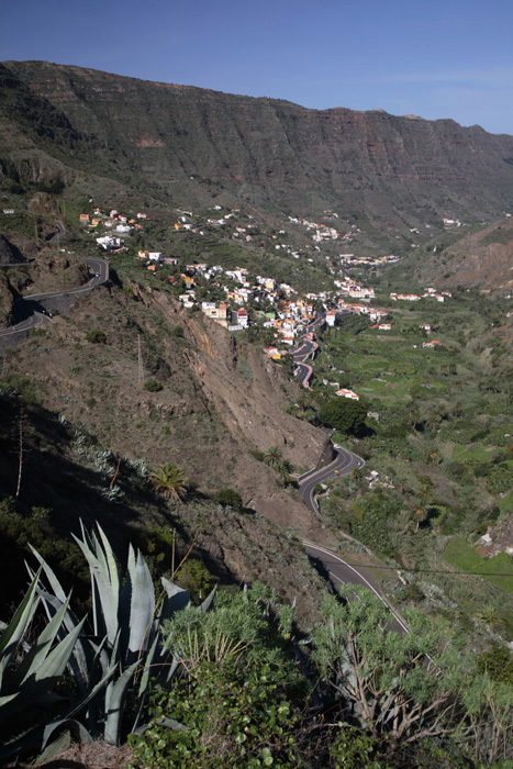 La Gomera, Hermigua, Blick von der GM-1, km 14 - mittelmeer-reise-und-meer.de