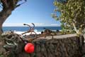 Blick auf den Atlantik, Kunstwerk mit Anker, La Playa, La Gomera