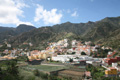 Vallehermoso, Blick vom Ortseingang an der GM-1, La Gomera
