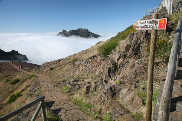 Madeira, Pico de Arieiro, Beginn Wanderweg zum Pico Ruivo de Santana - mittelmeer-reise-und-meer.de