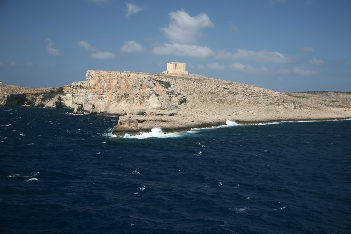 Malta, Gozo, Überfahrt Gozo-Fähre, Comino, St. Mary´s Tower - mittelmeer-reise-und-meer.de