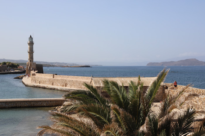 Kreta, Chania, Leuchtturm am Ende der Mole, Hafen Chania - mittelmeer-reise-und-meer.de