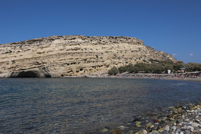 Kreta, Matala, Bucht und die Felsenhöhlen - mittelmeer-reise-und-meer.de