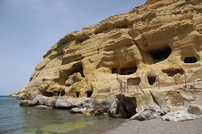Kreta, Matala, Felsenhöhlen (2) - mittelmeer-reise-und-meer.de