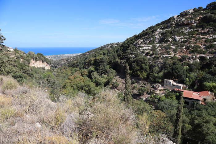 Kreta, Myli-Schlucht, “Trailhead Nord“, Blick auf Rethymno, Platania - mittelmeer-reise-und-meer.de