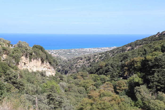 Kreta, Myli-Schlucht, “Trailhead Nord“, Blick auf Rethymno, Platania - mittelmeer-reise-und-meer.de