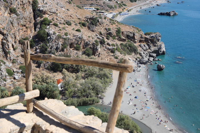 Kreta, Preveli Beach, Blick von Aussichtspunkt Preveli-Beach - mittelmeer-reise-und-meer.de