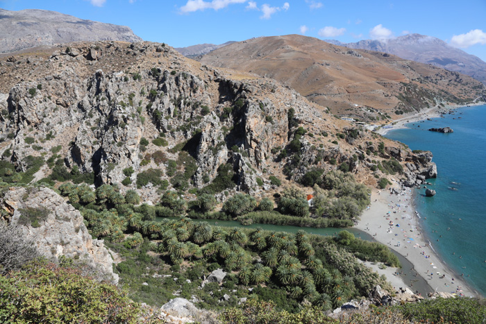 Kreta, Preveli Beach, Panorama vom Aussichtspunkt Preveli-Beach - mittelmeer-reise-und-meer.de