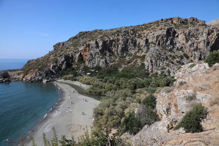 Kreta, Preveli Beach, Panorama vom Wanderweg Dionyssos - mittelmeer-reise-und-meer.de