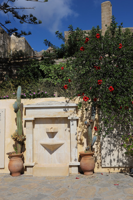 Kreta, Kloster Preveli, Treppenaufgang mit Ikone - mittelmeer-reise-und-meer.de