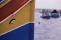 Marsaxlokk, Fischerboot, Auge des Osiris, gesehen in Marsaxlok, Malta