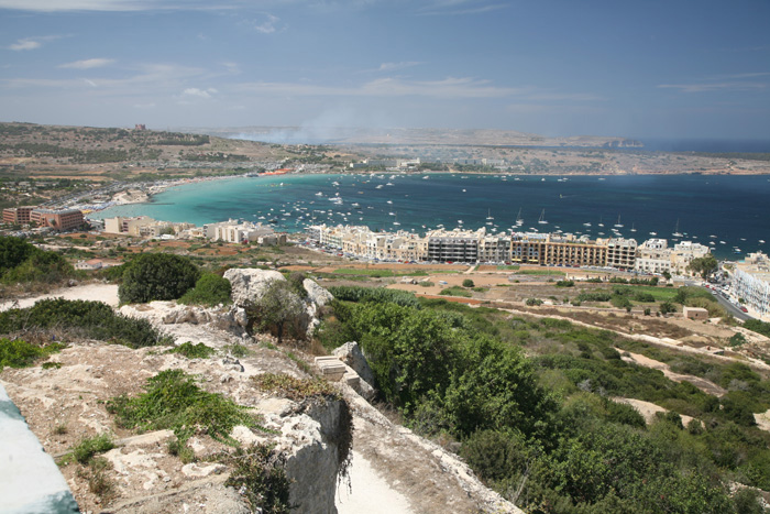 Malta, Mellieha, Blick Mellieha Bay - mittelmeer-reise-und-meer.de