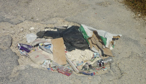 Müllkippe Schlagloch auf Malta