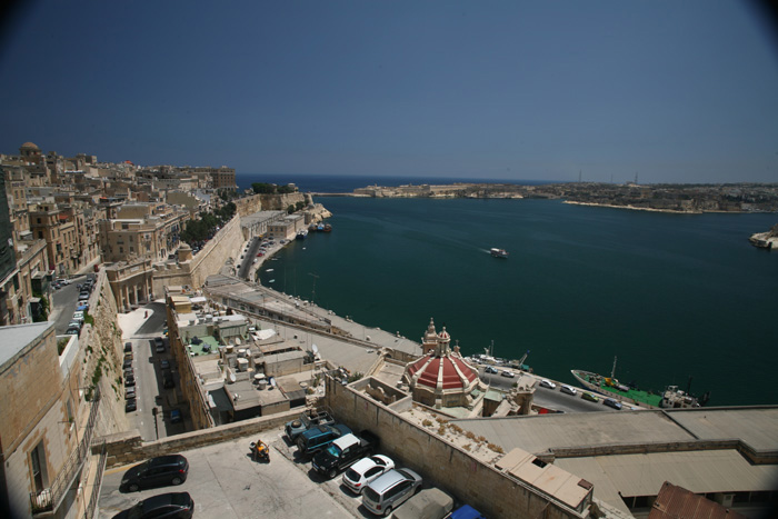 Malta, Valletta, Upper Barrakka Gardens, Panorama Valletta, Hafen - mittelmeer-reise-und-meer.de