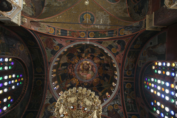 Rhodos, Siana, Kirche Agios Panteleimon, Altar, Kuppel, Malerei - mittelmeer-reise-und-meer.de