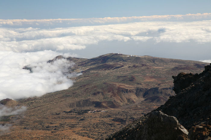 Teneriffa, Pico del Teide, Abstieg, Blick Observatorium - mittelmeer-reise-und-meer.de